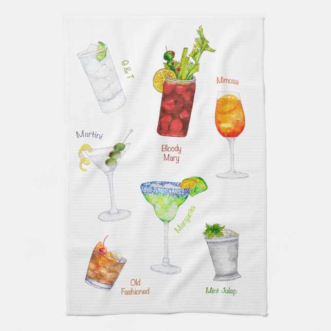 Cocktail Art Pub Towel Kökshandduk (Vertikal)