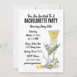Cocktail Bachelorette-inbjudan Inbjudningar