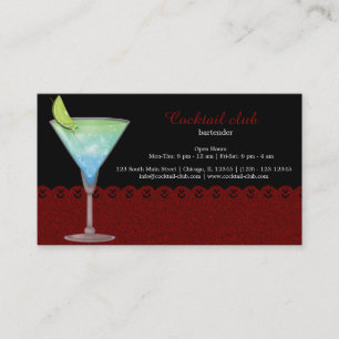 Cocktail-bartender Visitkort