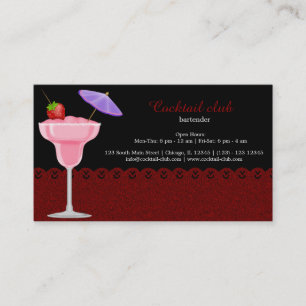 Cocktail-bartender Visitkort