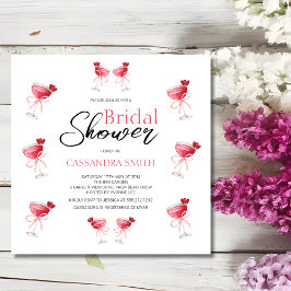 Cocktail Beverage Rosa Bow Möhippa Inbjudningar