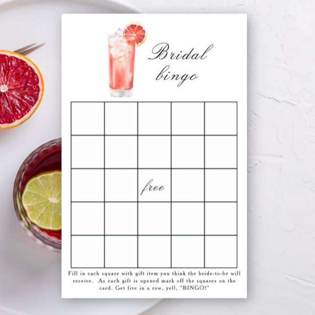Cocktail - Bridal shower bingo game (Skapare uppladdad)