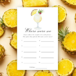 Cocktail Bridal shower - Where were we game