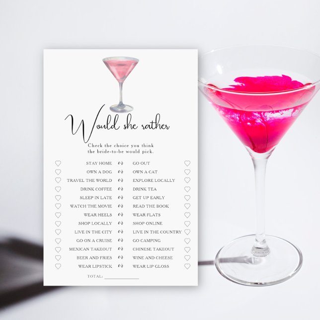 Cocktail Bröllopsdusch Föredrar hon (Skapare uppladdad)