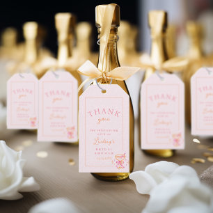 Cocktail Bröllopsdusch Presentetikett