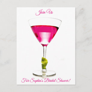 Cocktail Bröllopsfestinladning Inbjudan Vykort