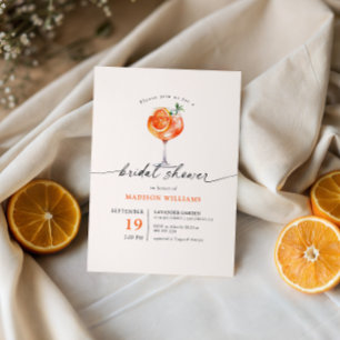 Cocktail Calligraphy Bröllopsdusch Inbjudningar
