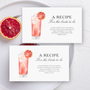 Cocktail Citrus - Recept för den blivande bruden Tilläggskort
