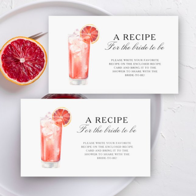 Cocktail Citrus - Recipe for the bride to be Tilläggskort (Skapare uppladdad)