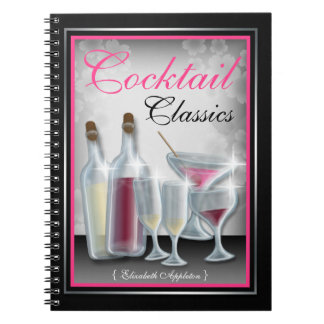 Cocktail Classic - Beverage Recipe-anteckningsbok Anteckningsbok Med Spiral