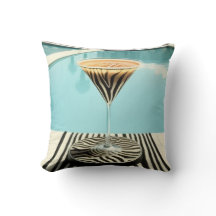 Cocktail Designer Påstående Zebra Thmet Pillow