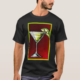 Cocktail Drink in a Martini Glass with Lime T-shirt