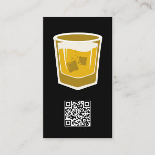 Cocktail Drink-Logotyp/QR-streckkodsAffärskort Visitkort