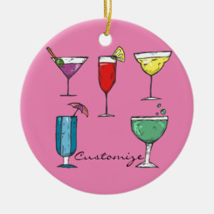 Cocktail Drink-sortering Thunder_Cove Julgransprydnad Keramik