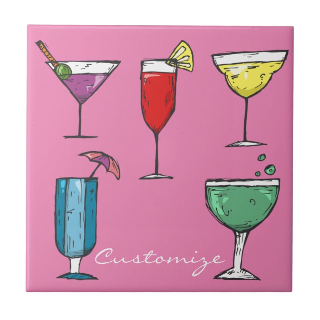 Cocktail Drink-sortering Thunder_Cove Kakelplatta (Framsidan)