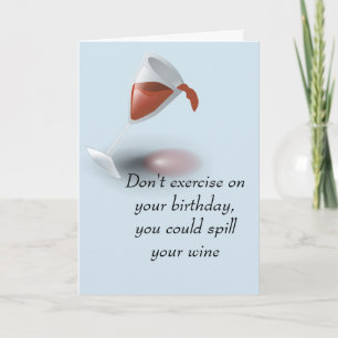 Cocktail Drinking Humor Vin födelsedagskort Kort