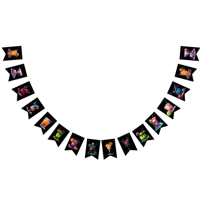 Cocktail Drinks Halloween fest Banner Vimplar (Alla)