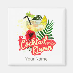 Cocktail Drottning Vintage Höns Möhippa Magnet