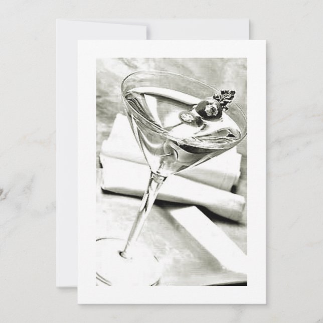 Cocktail eller inbjudan till vuxenfest (Framsida)