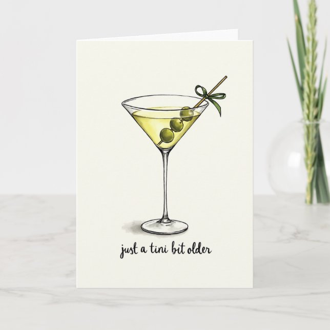 Cocktail Födelsedagsdryckskort Kort (Framsida)