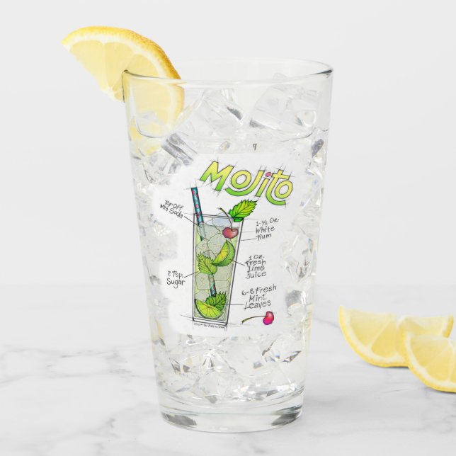 #Cocktail för #Drink för Mojito coctailrecept Glaskopp (Framsida Ice)