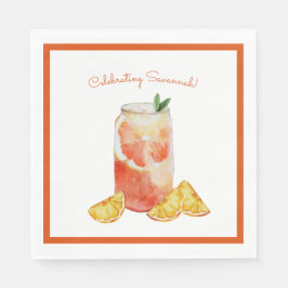 Cocktail Glass Möhippa Birthday Pappersservett