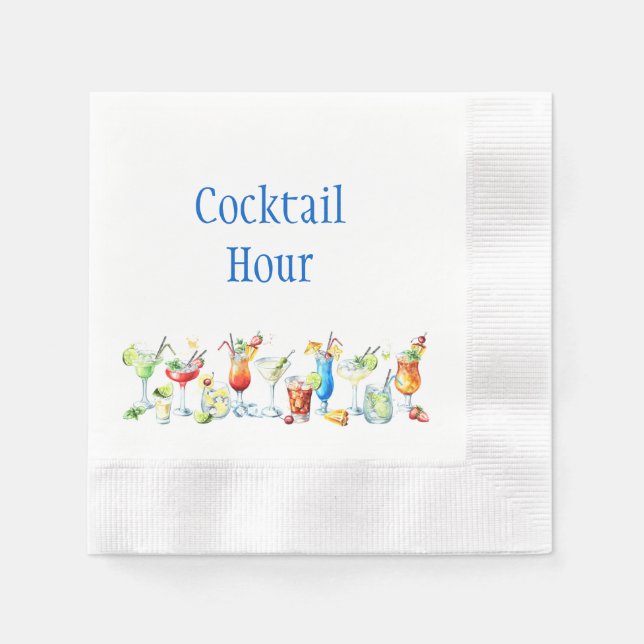 Cocktail Hour Cocktail Napkins Pappersservett (Framsidan)