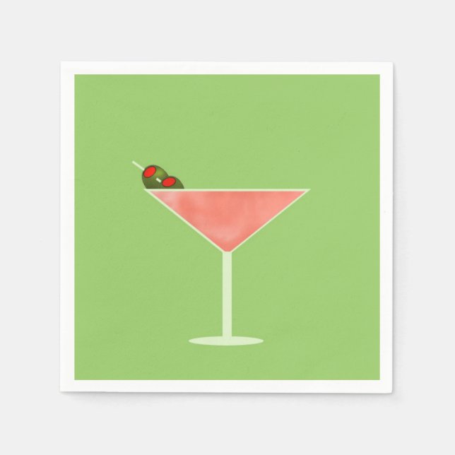 Cocktail Hour Cocktail Napkins Pappersservett (Framsidan)