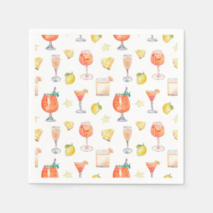 Cocktail Hour Italy Bröllop Napkins Pappersservett