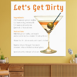 Cocktail Hour Låt oss Hämta Dirty Martini Recipe Canvastryck