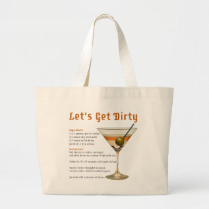 Cocktail Hour Låt oss Hämta Dirty Martini Recipe Jumbo Tygkasse