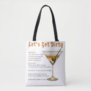 Cocktail Hour Låt oss Hämta Dirty Martini Recipe Tygkasse