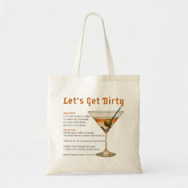 Cocktail Hour Låt oss Hämta Dirty Martini Recipe Tygkasse