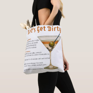 Cocktail Hour Låt oss Hämta Dirty Martini Recipe Tygkasse