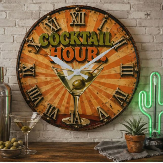 Cocktail Hour Stor Klocka (Skapare uppladdad)