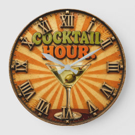 Cocktail Hour Stor Klocka