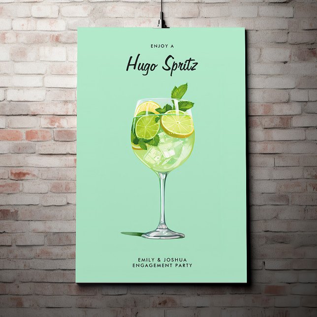 Cocktail Hugo Spritz Förlovningsfest Poster (Skapare uppladdad)
