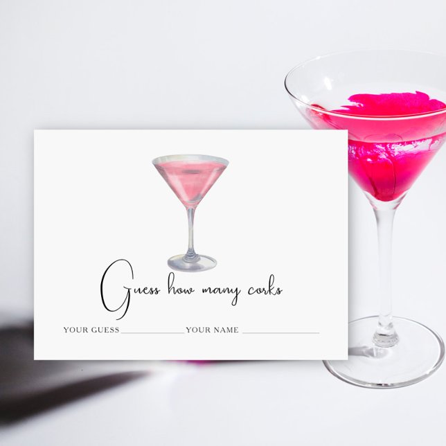 Cocktail - Hur många korkar bröllopsspel Tilläggskort (Skapare uppladdad)