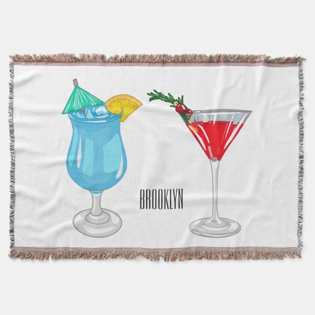 Cocktail-illustration av tecknad filt (Framsidan)
