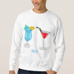 Cocktail-illustration av tecknad lång ärmad tröja