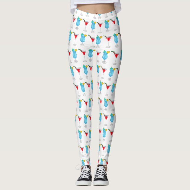 Cocktail-illustration av tecknad leggings (Framsida)