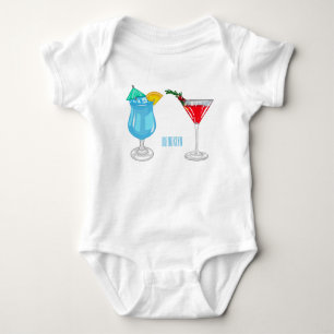 Cocktail-illustration av tecknad t shirt