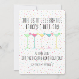 Cocktail Invitations, Confetti and Martini's Inbjudningar