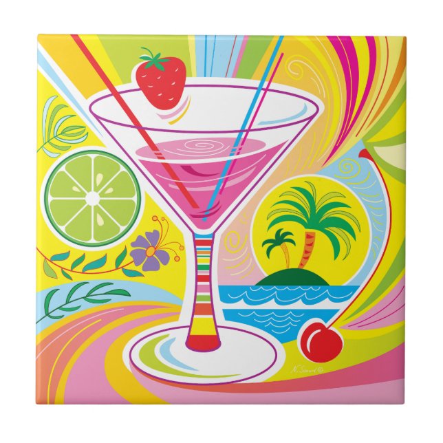 Cocktail Island Kakelplatta (Framsidan)