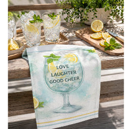 Cocktail Kök Dekor Gin & Tonic Älskare Kökshandduk