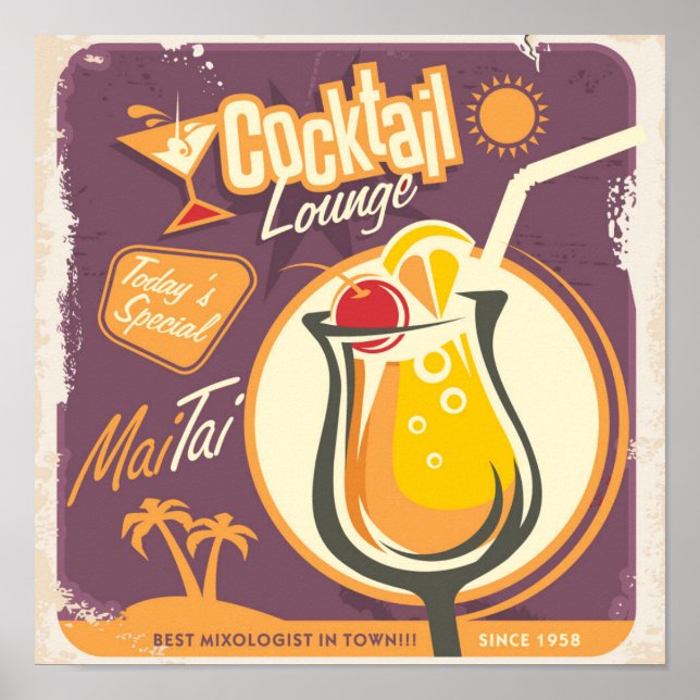 Cocktail Lounge Poster (Framsidan)