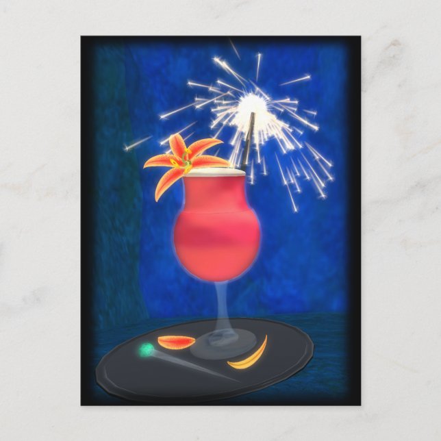 Cocktail: Lycklig Dragon Vykort (Framsida)