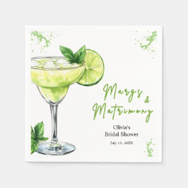 Cocktail Margs och Bröllopsdusch Bröllop Pappersservett
