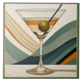 Cocktail Martini Mid Century Design Kakelplatta