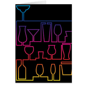 Cocktail maze hälsningskort